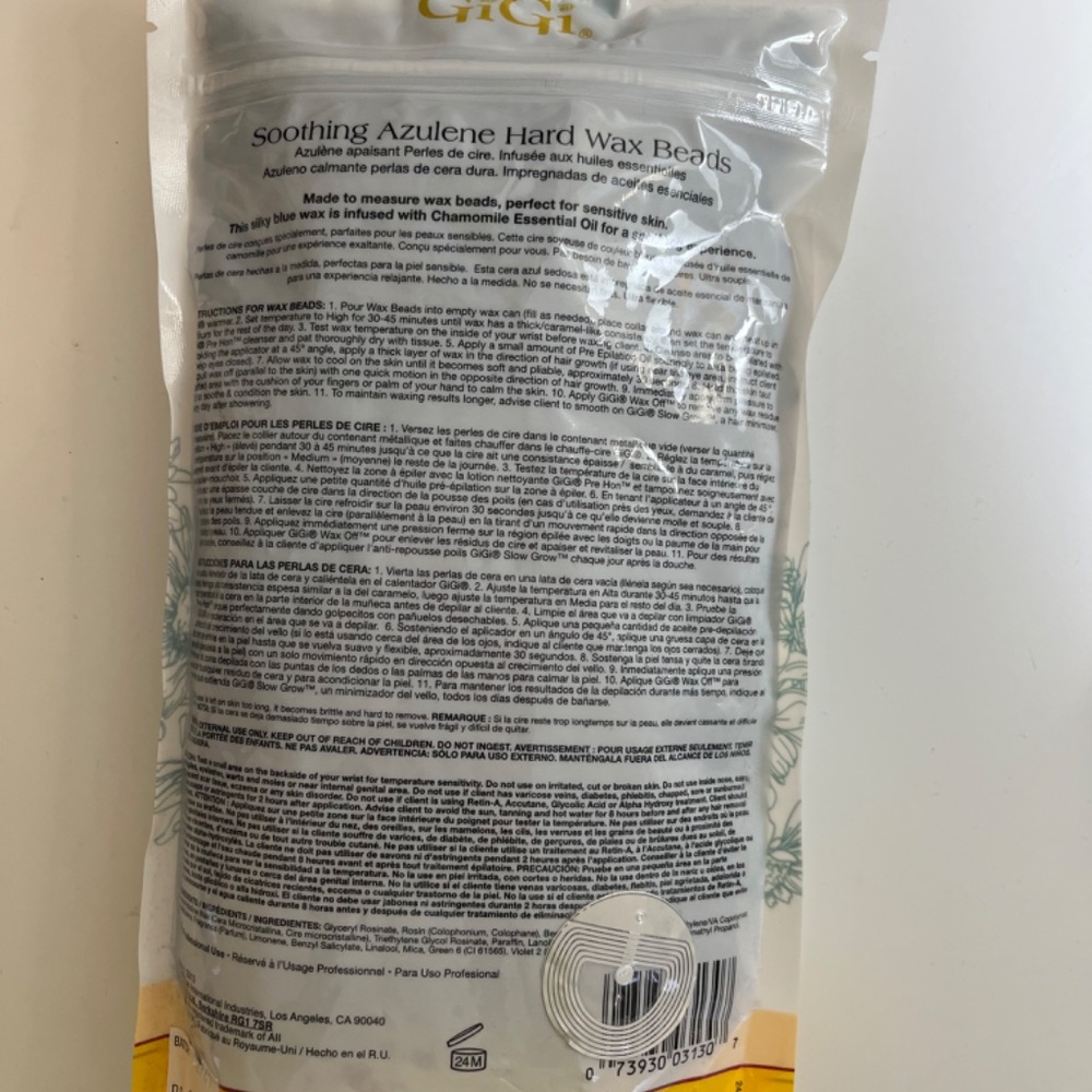 Gigi Soothing Azulene Hard Wax Beads AND Refill Can- 14 Oz NWT - Picture 6 of 8
